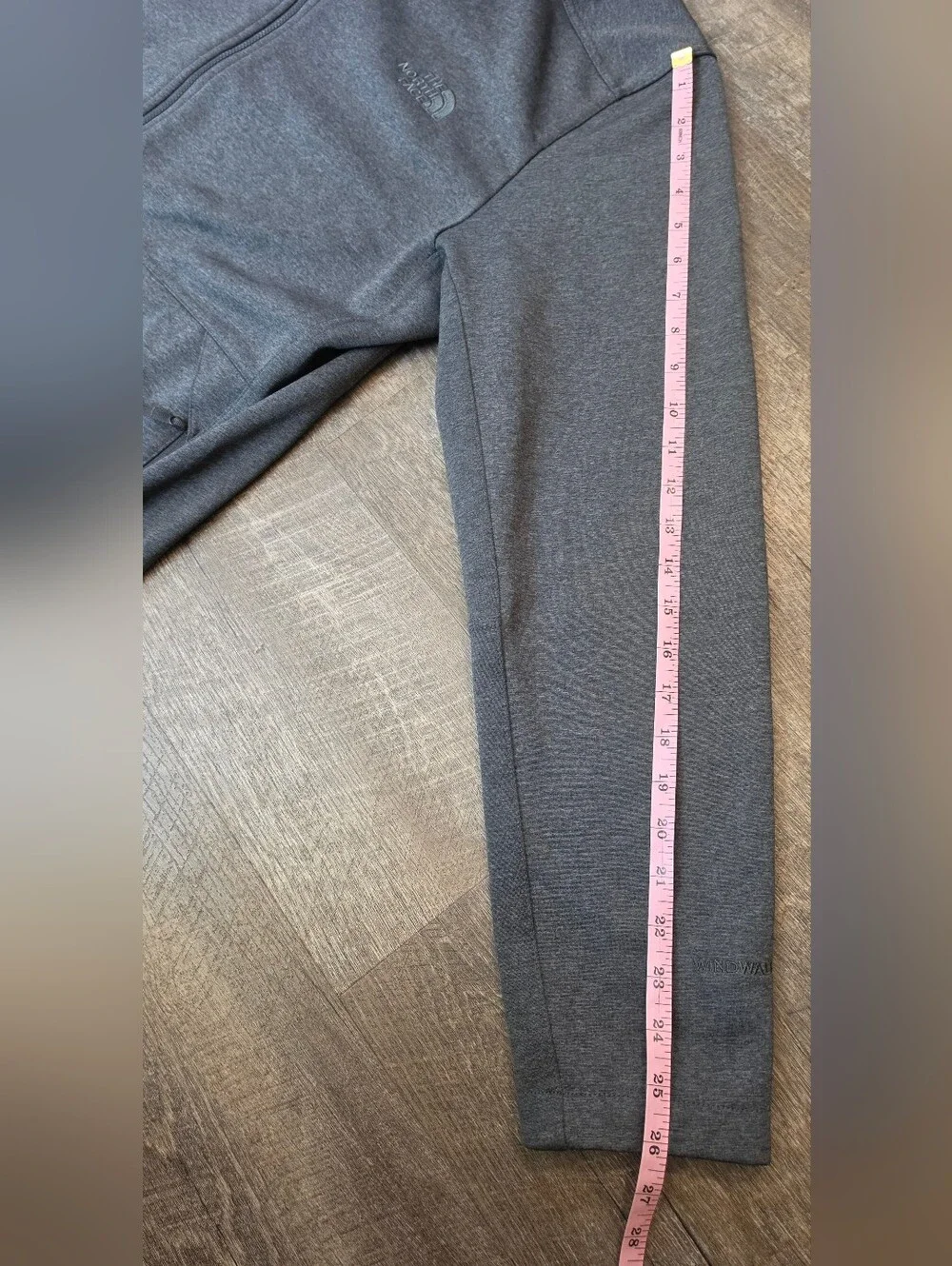 The North Face Apex Bionic Softshell Windwall Full Zip Jacket Mens L Grey Therma